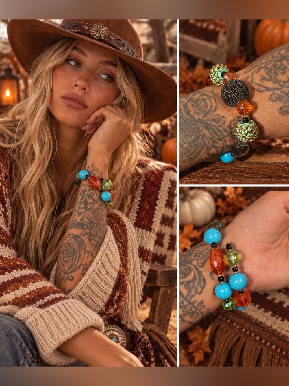 Boho Western Chic Handmade Wrap Bracelet
